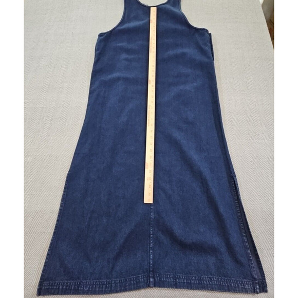 National Wildlife Denim Maxi Dress Size Medium Blue Floral and Bird Embroidery - Picture 9 of 12